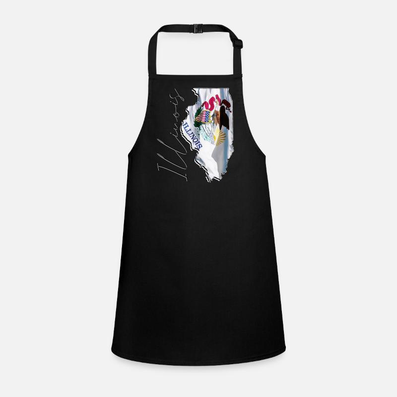 Illinois (United States) | Real Flag | Flag Map Script Children's Apron
