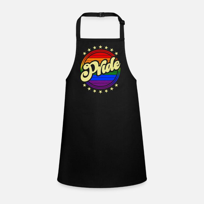 Pride Design Vintage LGBT Rainbow Circle & Stars Children's Apron