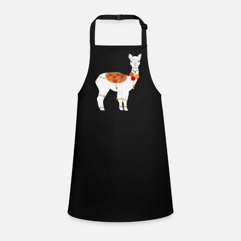 Traditionally Decorated Alpaca – Colorful Boho Motif Children's Apron