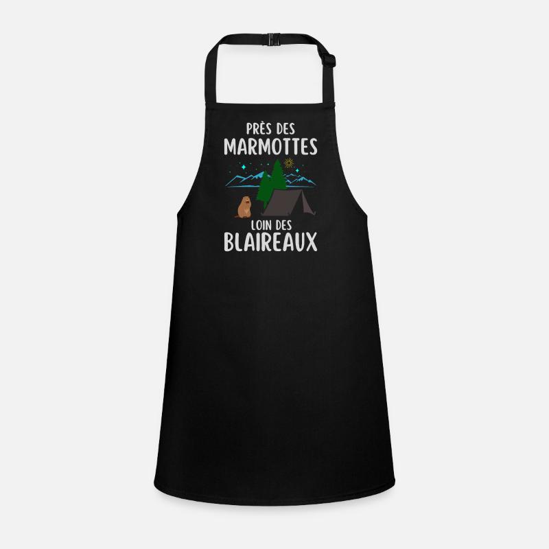 Groundhog camping humor quote Children's Apron
