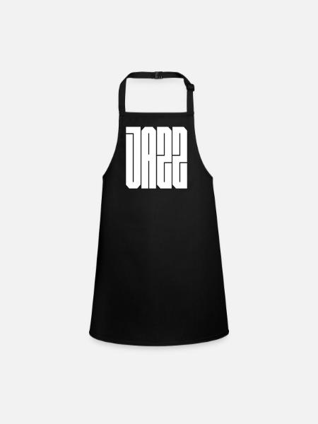 Jazz Block Typography - Children's Apron - black - Front
