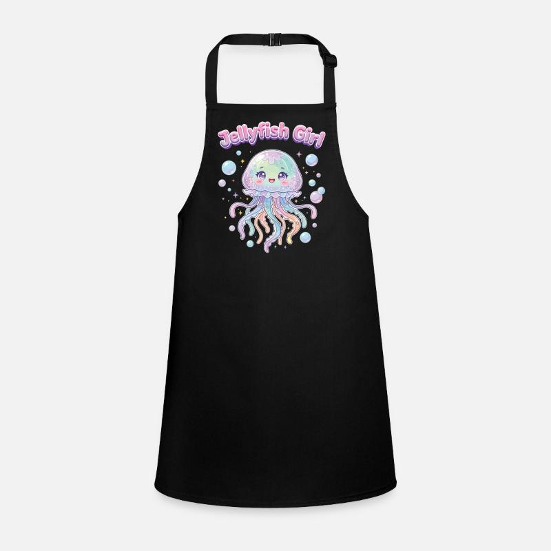 Pastel Kawaii Quallenmädchen-Ästhetik Schürze für Kinder