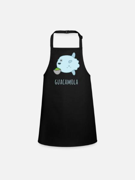 Mola Mola Guacamola - Schürze für Kinder - Schwarz - Vorne