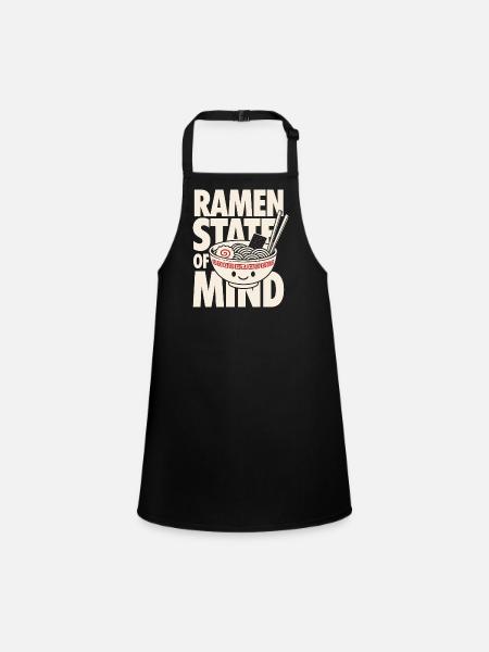 Ramen State of Mind Kawaii - Schürze für Kinder - Schwarz - Vorne
