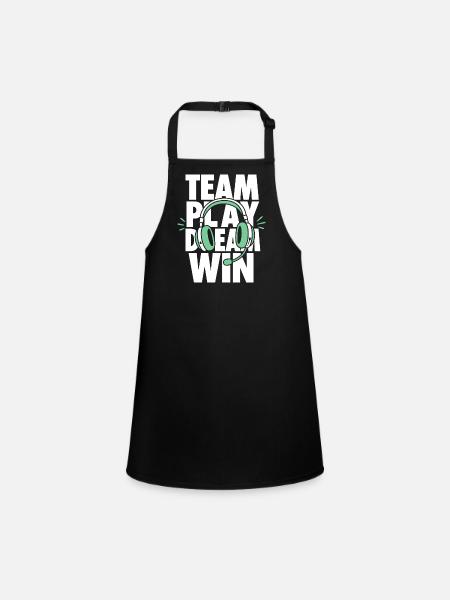 Casque de jeu Team Play Dream Win - Tablier Enfant - noir - Devant