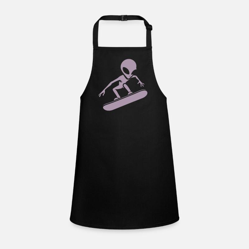 Minimalist design: Alien snowboarder Children's Apron