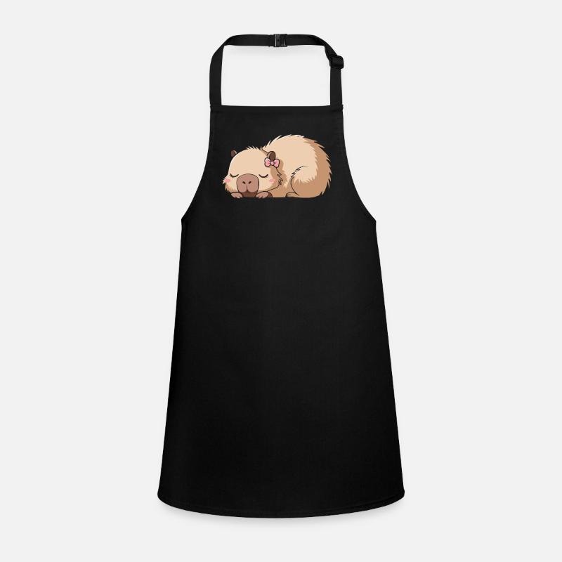 Mignon Capybara Nœud Rose Capybara Tablier Enfant