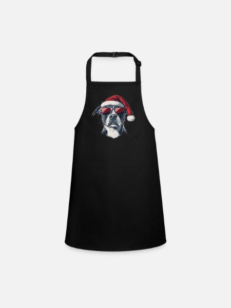 American Staffordshire Terrier xmas - Children's Apron - black - Front