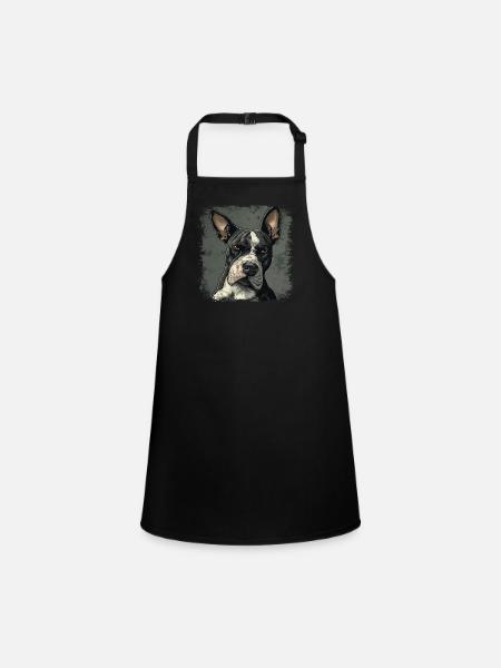 Bull terrier - Children's Apron - black - Front