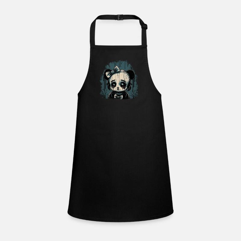 Triste Gothique Panda Fille Tablier Enfant