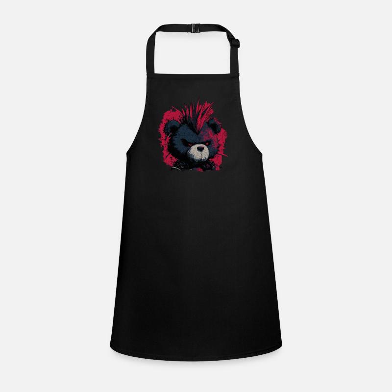 Cute Punk Teddy Bear Children's Apron