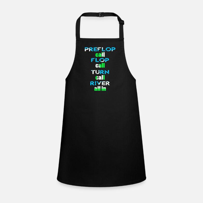 Poker Design call all in - Children's Apron - black