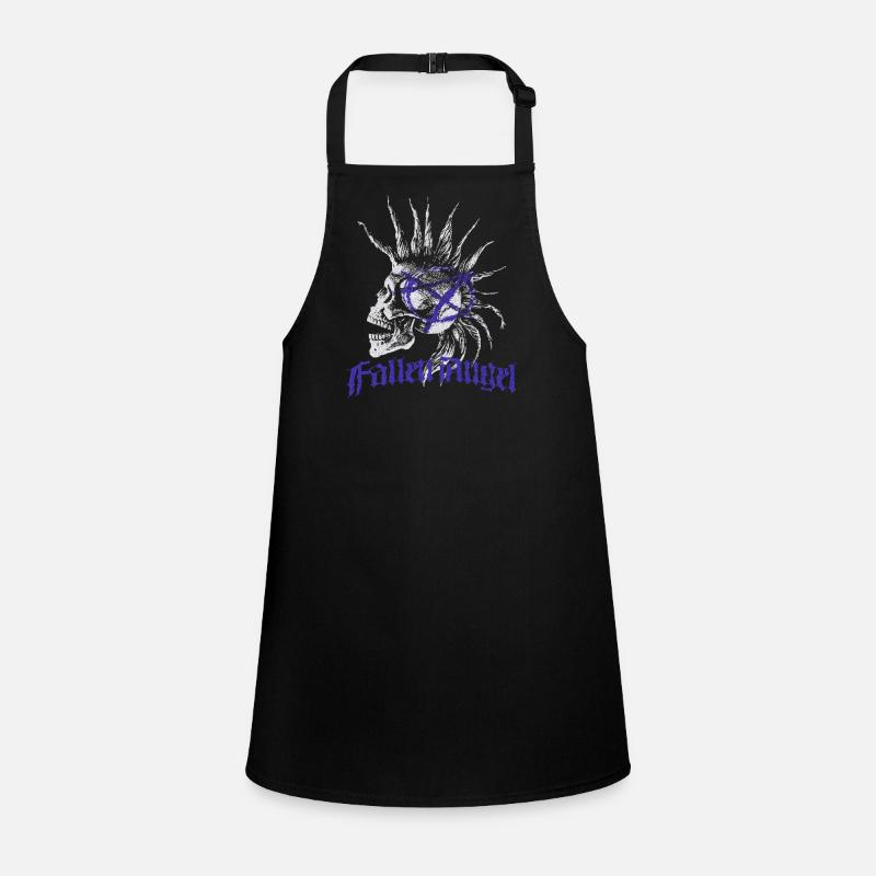 Skull Punk Spikes Inscription Red Punk Anarchy Ni Children's Apron