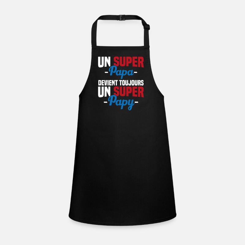 Super papa devient toujours un super papy Cadeau Tablier Enfant