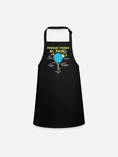Why I Lose Padel Sportsman Sportsmen - Children's Apron - black - Front