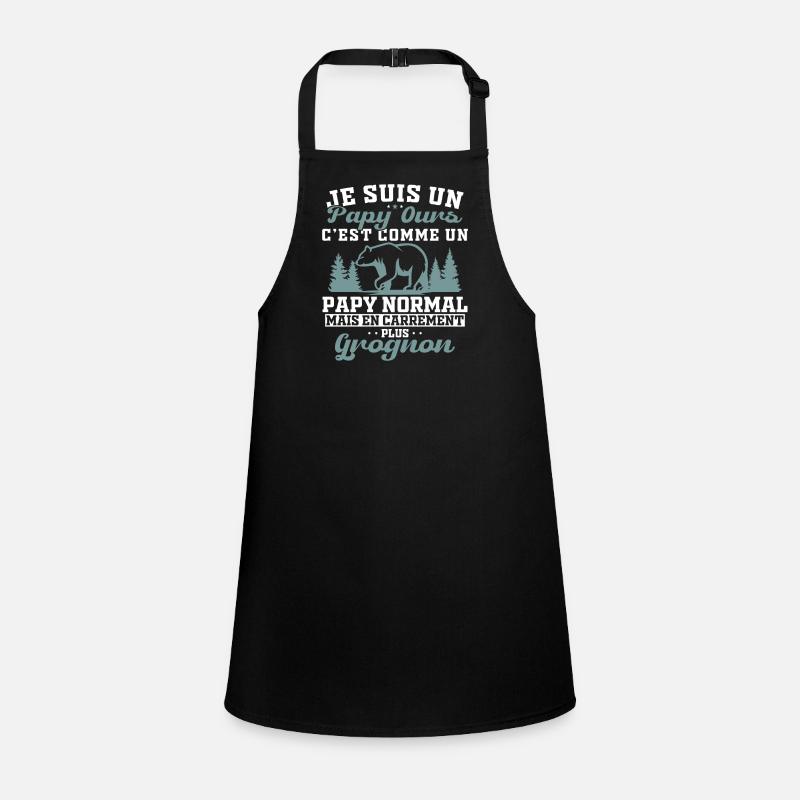 Je suis un papy ours grognon cadeau humour papy Tablier Enfant