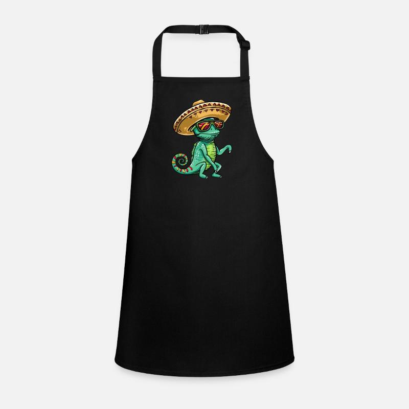 Chameleon Funny Sombrero Children's Apron