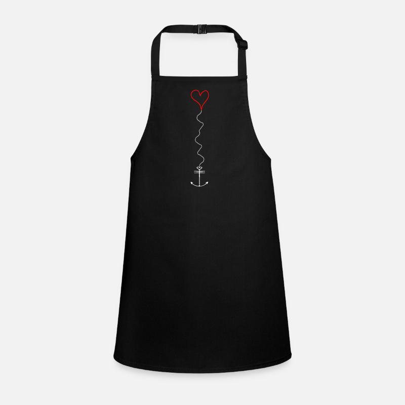 Anchor with heart to chain Children's Apron