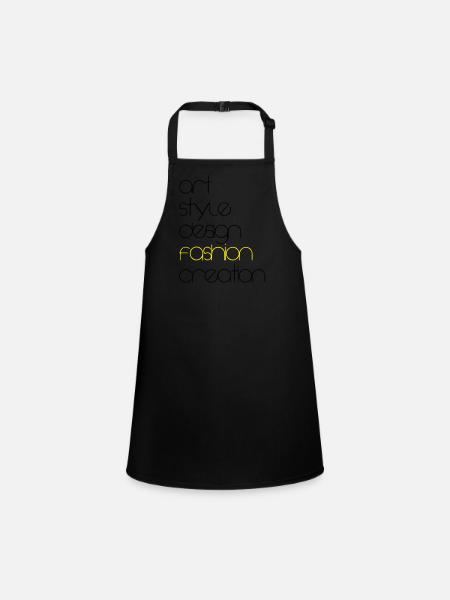 Fashion - Children's Apron - black - Front