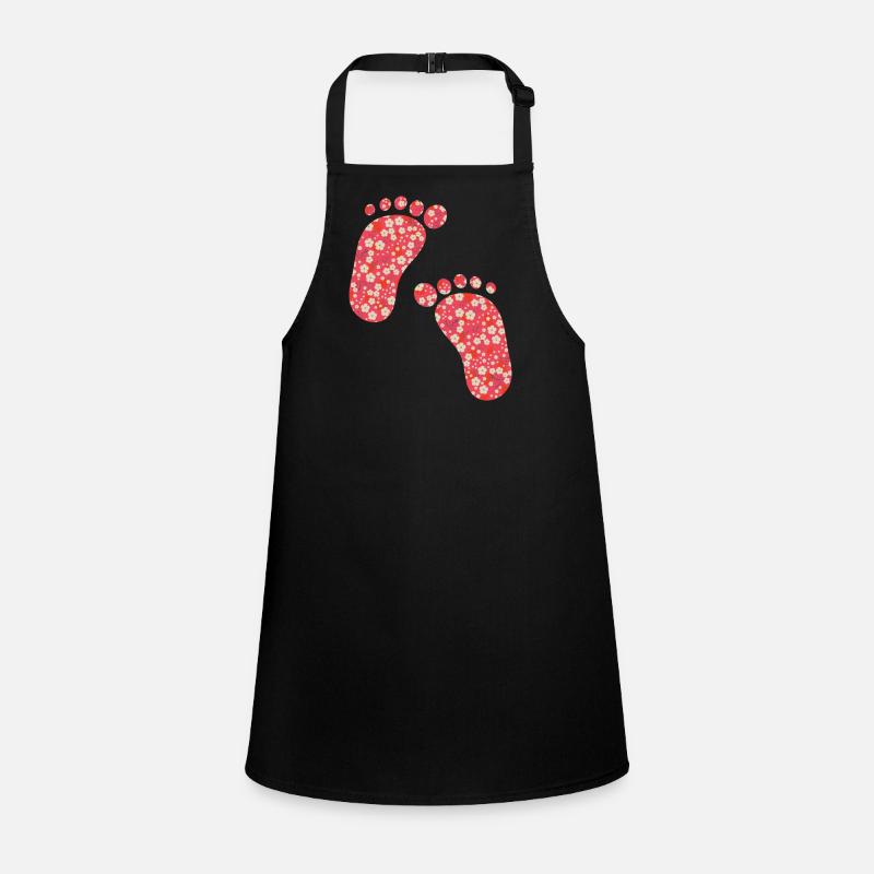 red liberty footprints Children's Apron