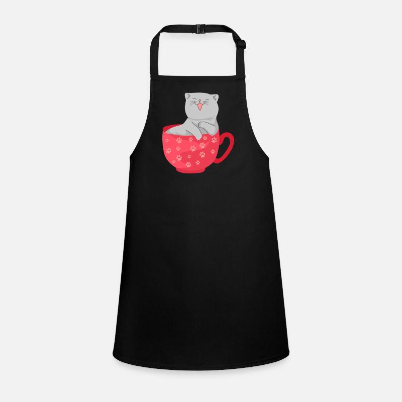 BKH Cat in a Cup of Coffee Cats Gift Children's Apron