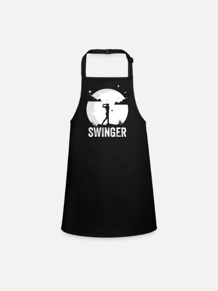 Golf Swinger Golfer Golfer Golf - Schürze für Kinder - Schwarz - Vorne