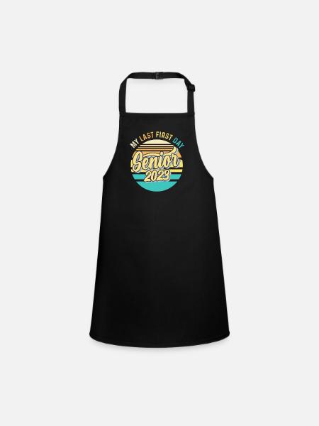 My Last First Day Senior Class of 2023 - Children's Apron - black - Front