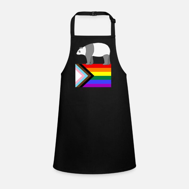 Gay panda - Children's Apron - black