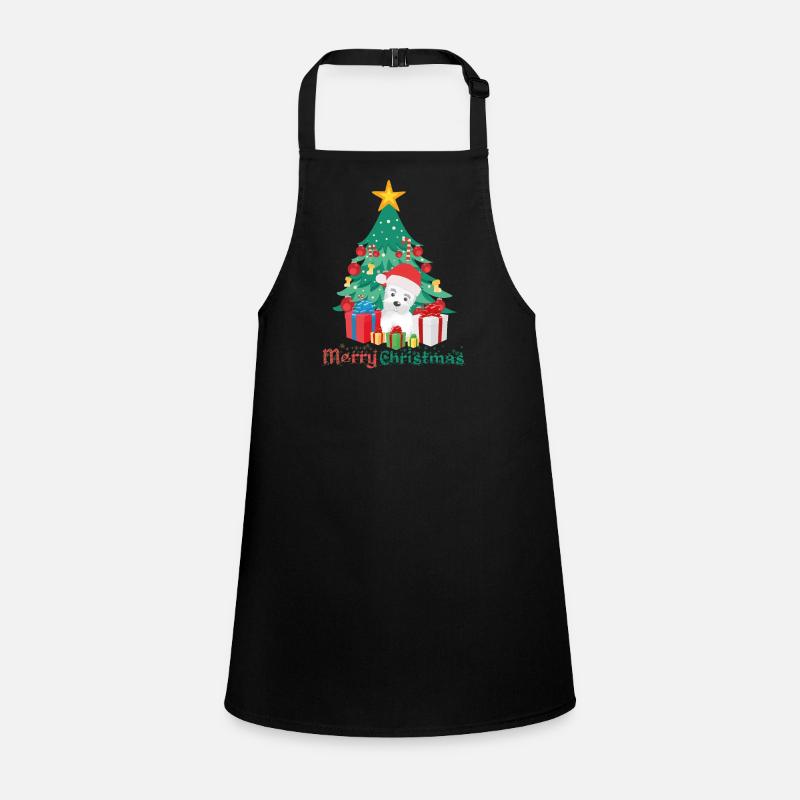 Cadeau de chien de Noël West Highland Tablier Enfant