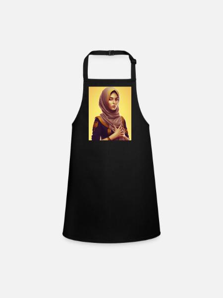 Arab Woman History 2 - Schürze für Kinder - Schwarz - Vorne