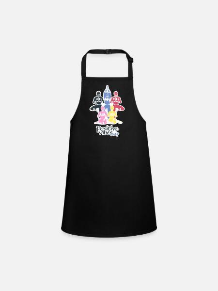 Power Rangers All Rangers Yoga Position - Children's Apron - black - Front