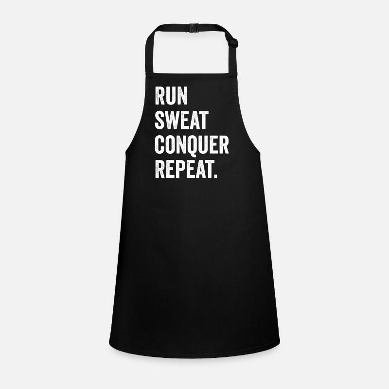 Courir. Sueur. Conquérir. Répéter. Tablier Enfant