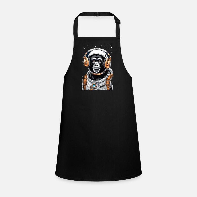 Monkey, Astronaut, Space, Cosmonaut, Animal Lover Children's Apron