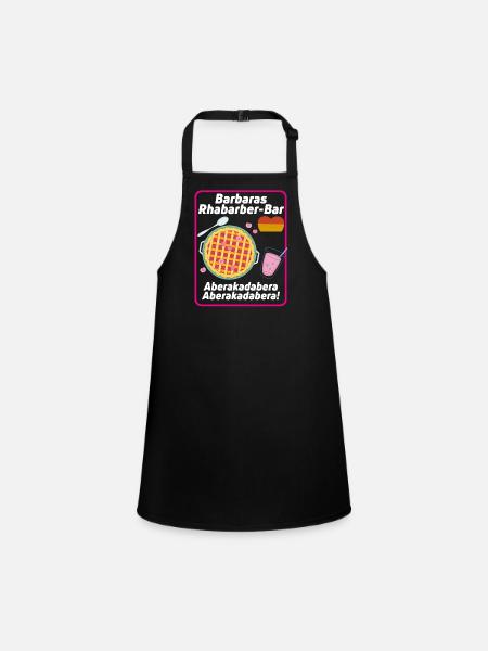 Barbara's Rhubarb Bar - Children's Apron - black - Front