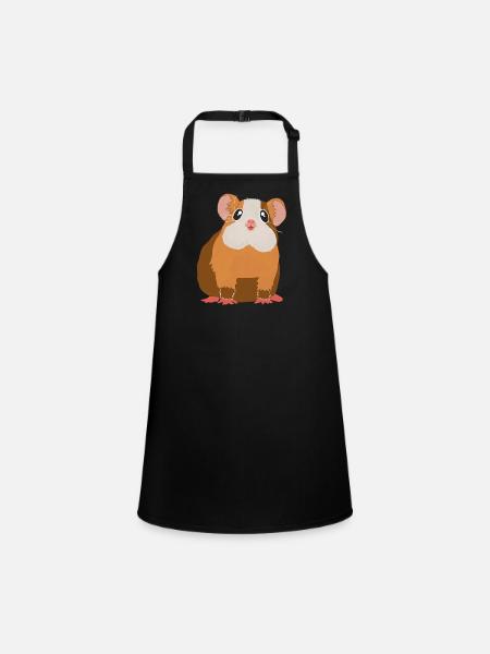 Meerschweinchen - Schürze für Kinder - Schwarz - Vorne