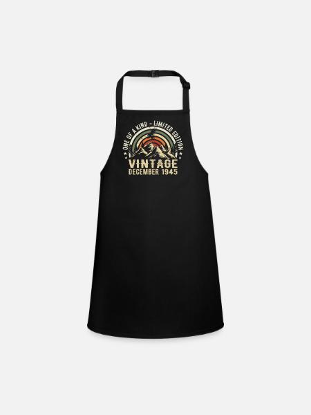 Dezember 1945 - Ausgezeichnet seit Dezember 1945 - Schürze für Kinder - Schwarz - Vorne
