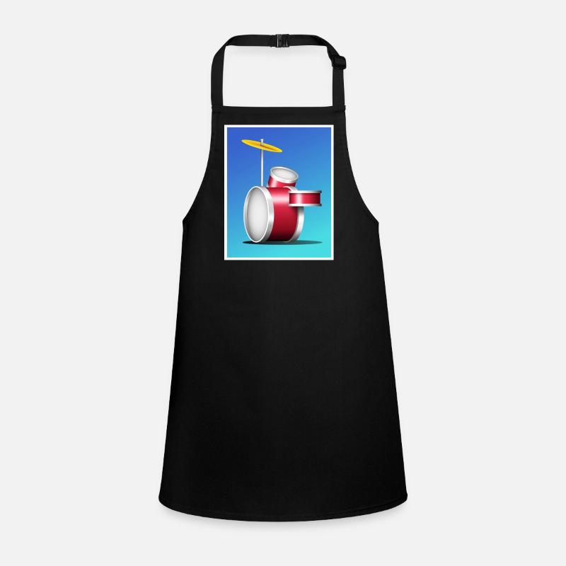 Cartoon Red Drum Kit Children's Apron