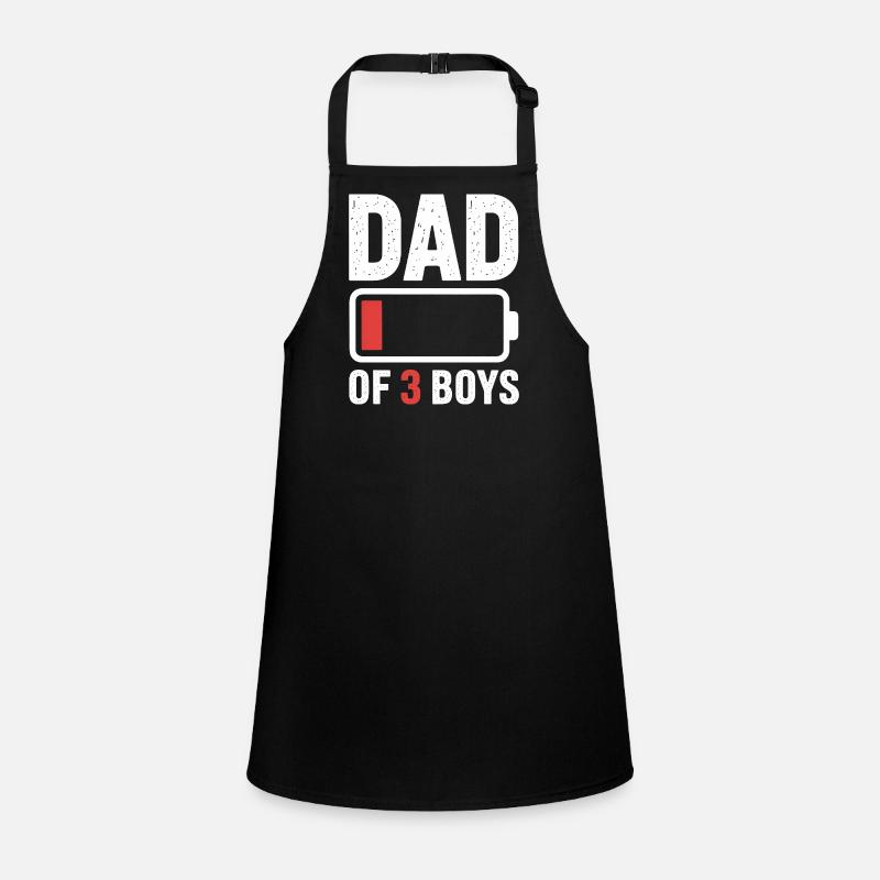 Vater von 3 Boys Pride Schürze für Kinder