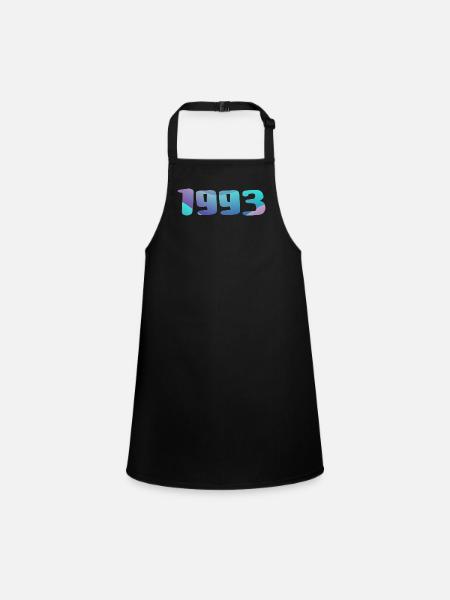 Geburtstagsgeschenk 1993 Jahrgang 1993 Retro 1993 - Schürze für Kinder - Schwarz - Vorne