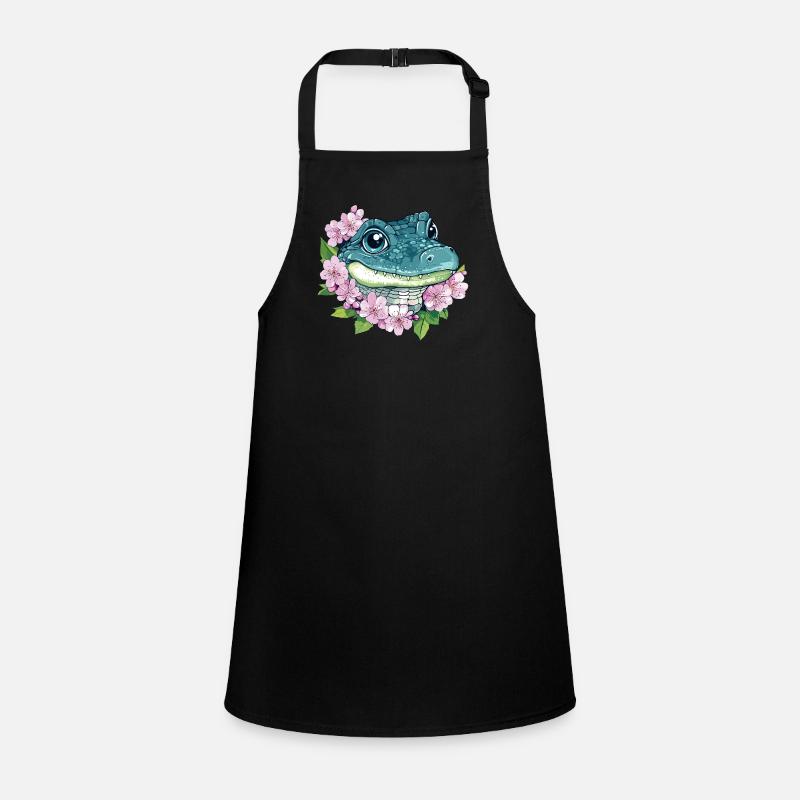 Cherry Blossom Crocodile Children's Apron
