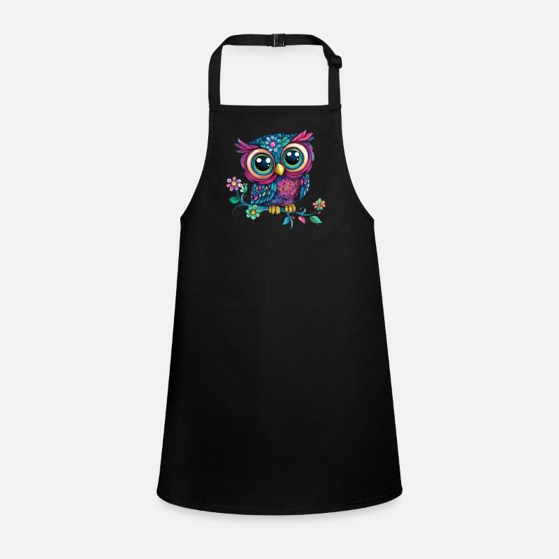 Hibou coloré sur branche Tablier Enfant