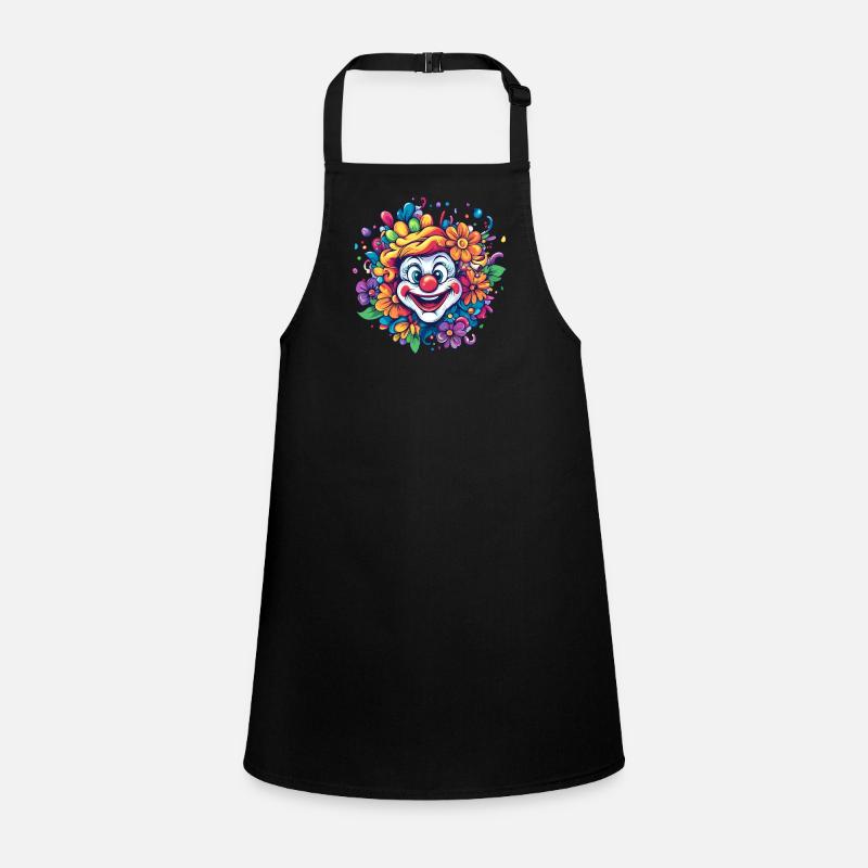 Clown joyeux avec des fleurs Tablier Enfant