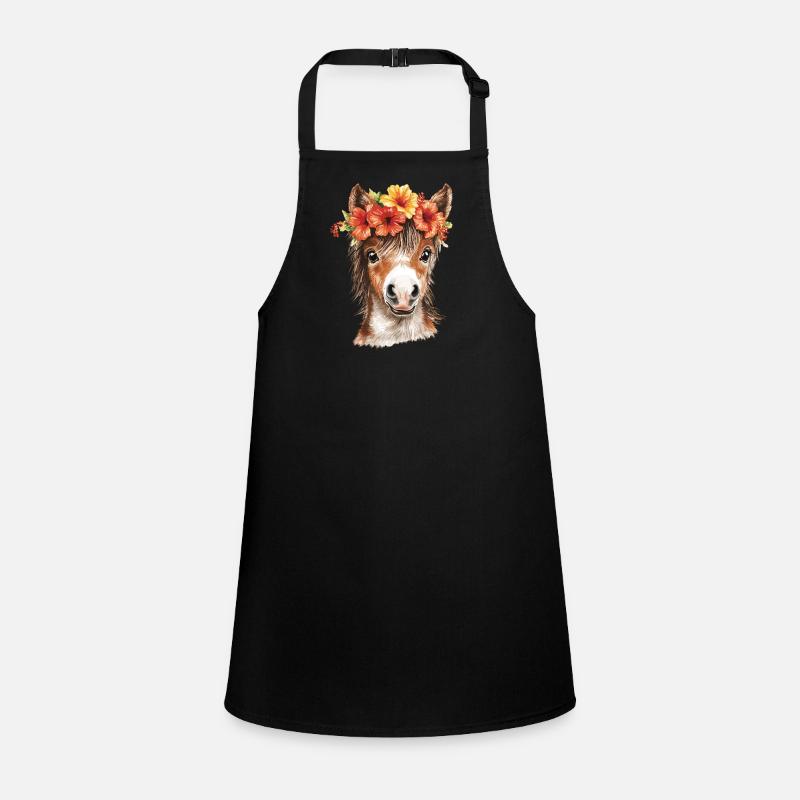 Bangs with hibiscus Children's Apron