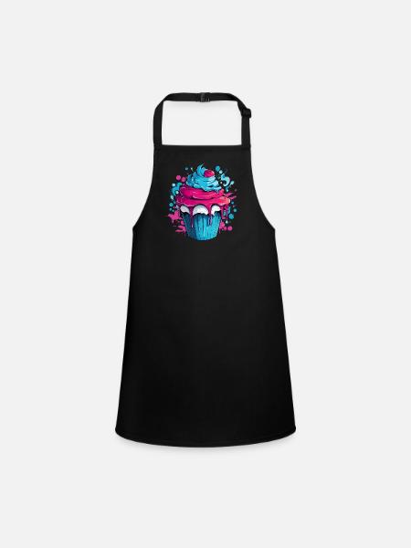 Cupcake avec explosion de couleurs - Tablier Enfant - noir