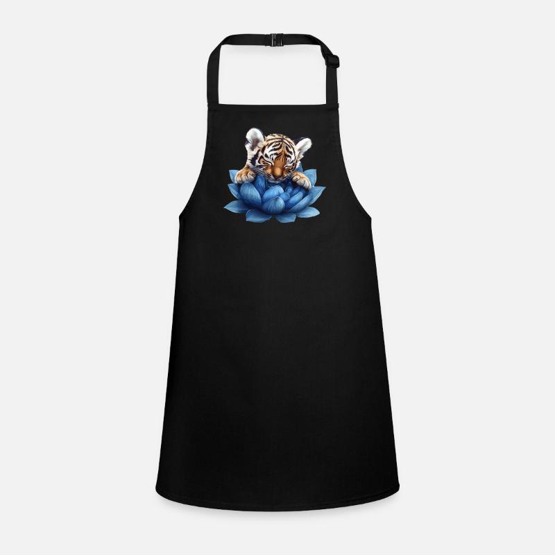 Tiger baby in bloom Children's Apron