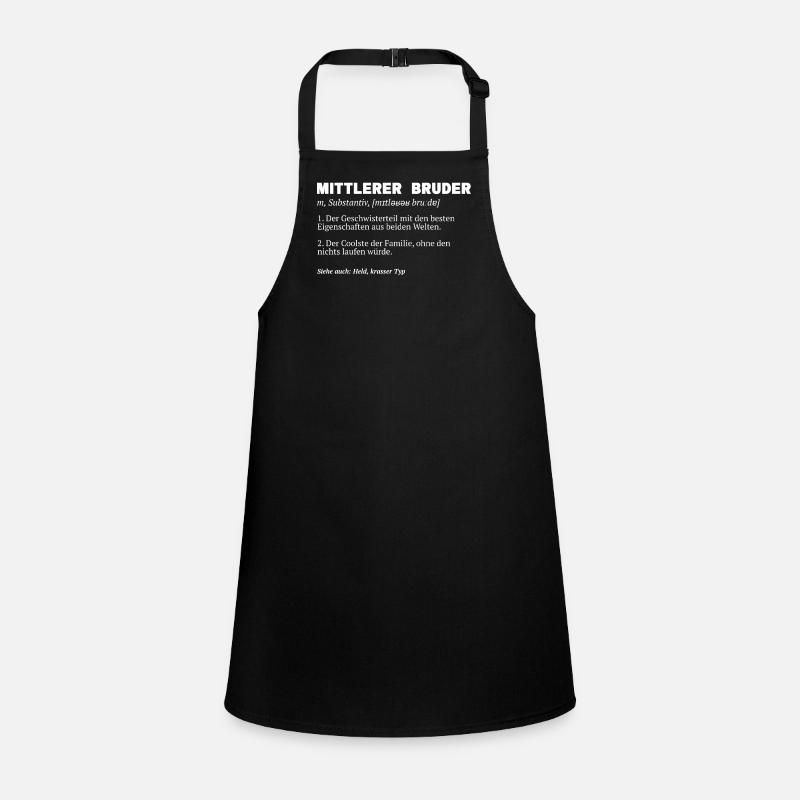 Mittelkind Sandwichkind Mittlerer Bruder Schürze für Kinder