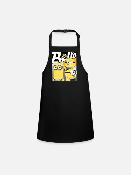 Minions Bello In Cool Design With Banana - Children's Apron - black - Front