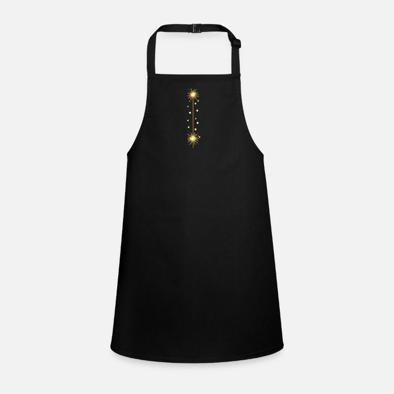 Golden Fireworks Lines Children's Apron