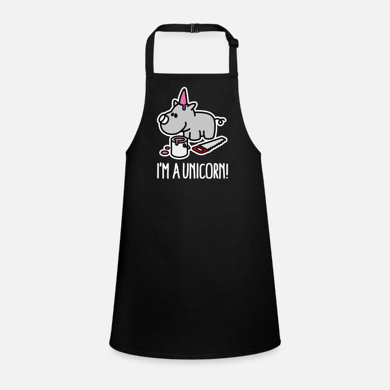 I'm a unicorn rhino funny chubby BBW Plus Size Children's Apron