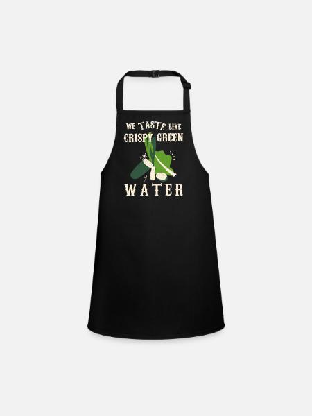 Nous avons le goût de l’eau verte croquante - Tablier Enfant - noir - Devant